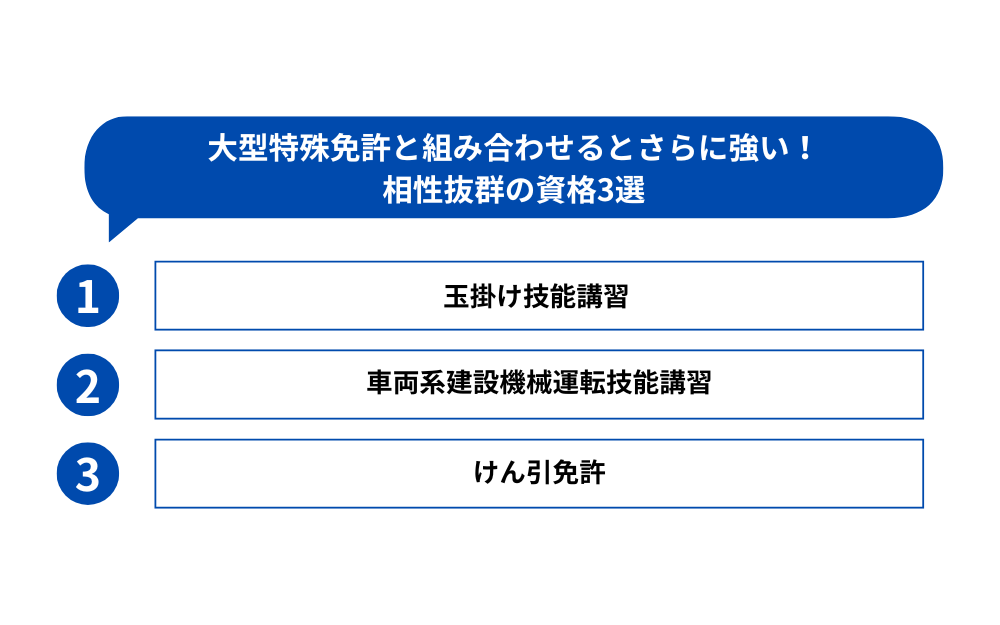 大型特殊免許と組み合わせるとさらに強い！相性抜群の資格3選