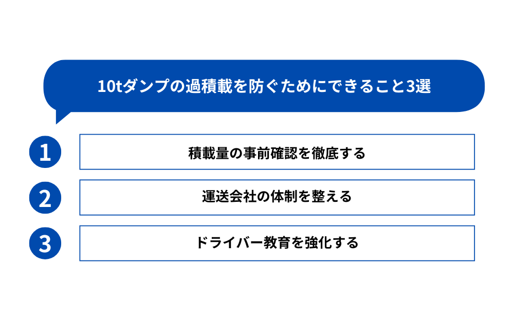 10tダンプの過積載を防ぐためにできること3選